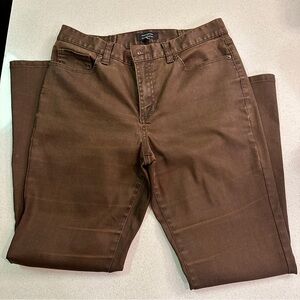 Banana Republic Factory Women's Mid-Rise Bootcut Coated Jean Chocolate Brown